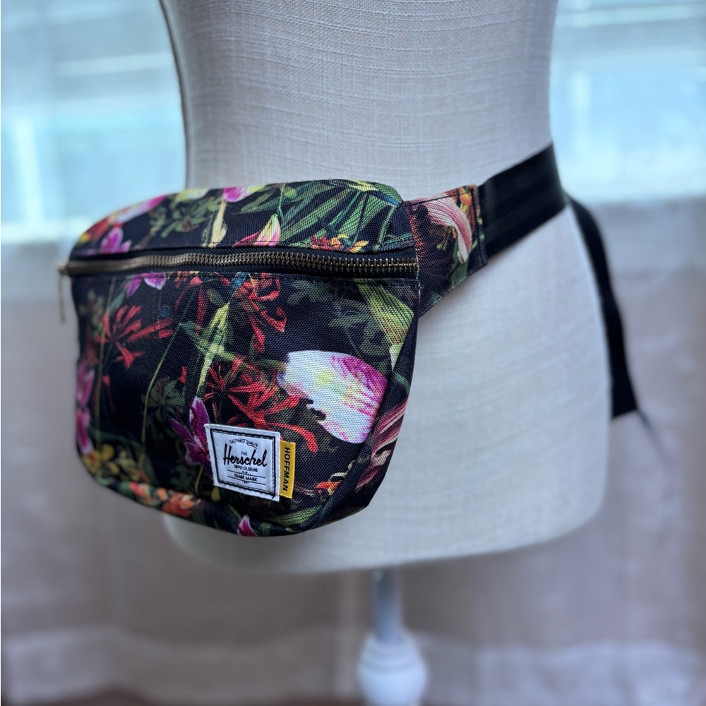 Herschel Supply Company Floral Black Fanny Pack Waist Bag